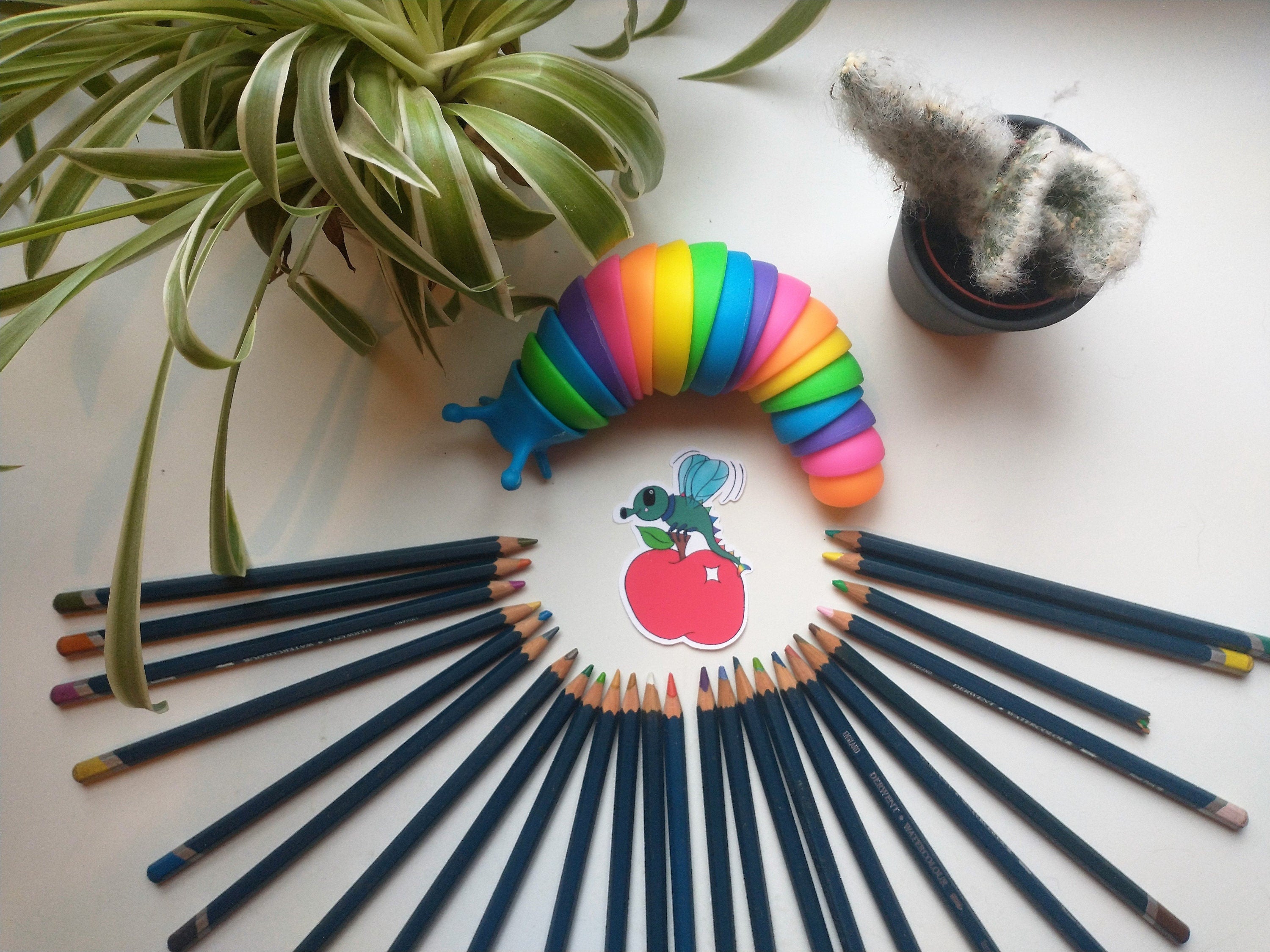 Fantasy rainbow fruit fly, dog and sloth