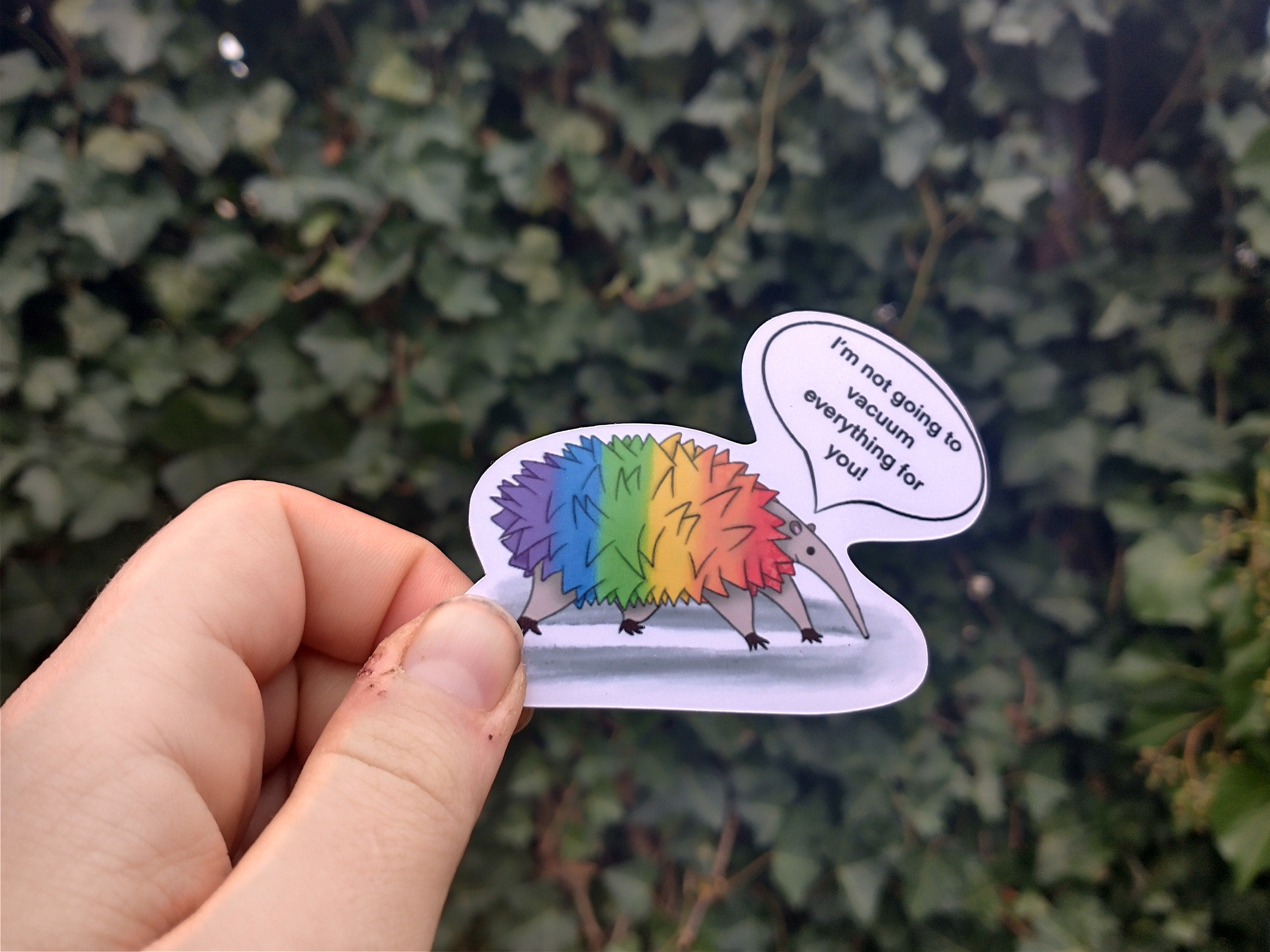 Selfcare magnet vacuum ant eater, store bear and bills owl