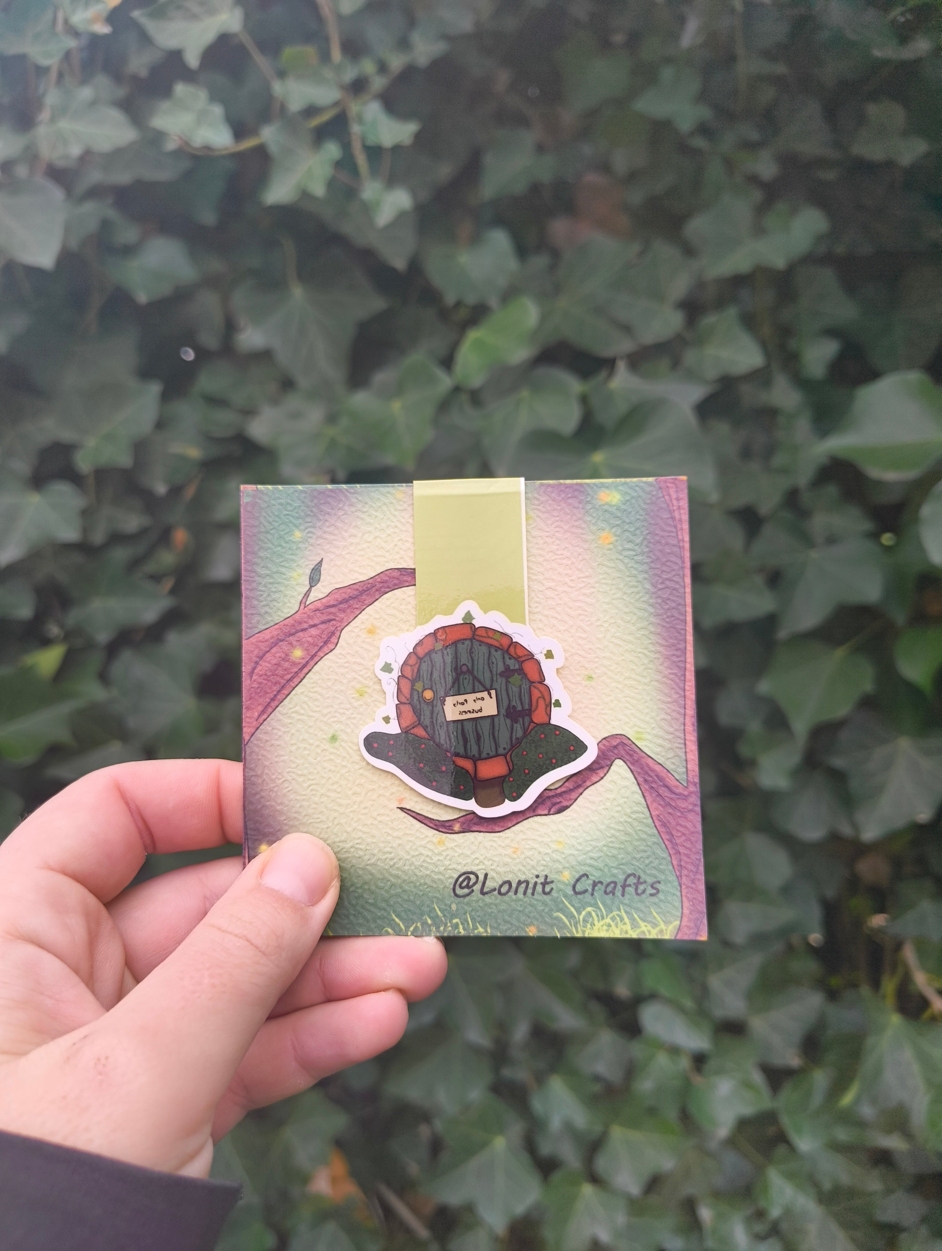 hobbit hole magnetic bookmark