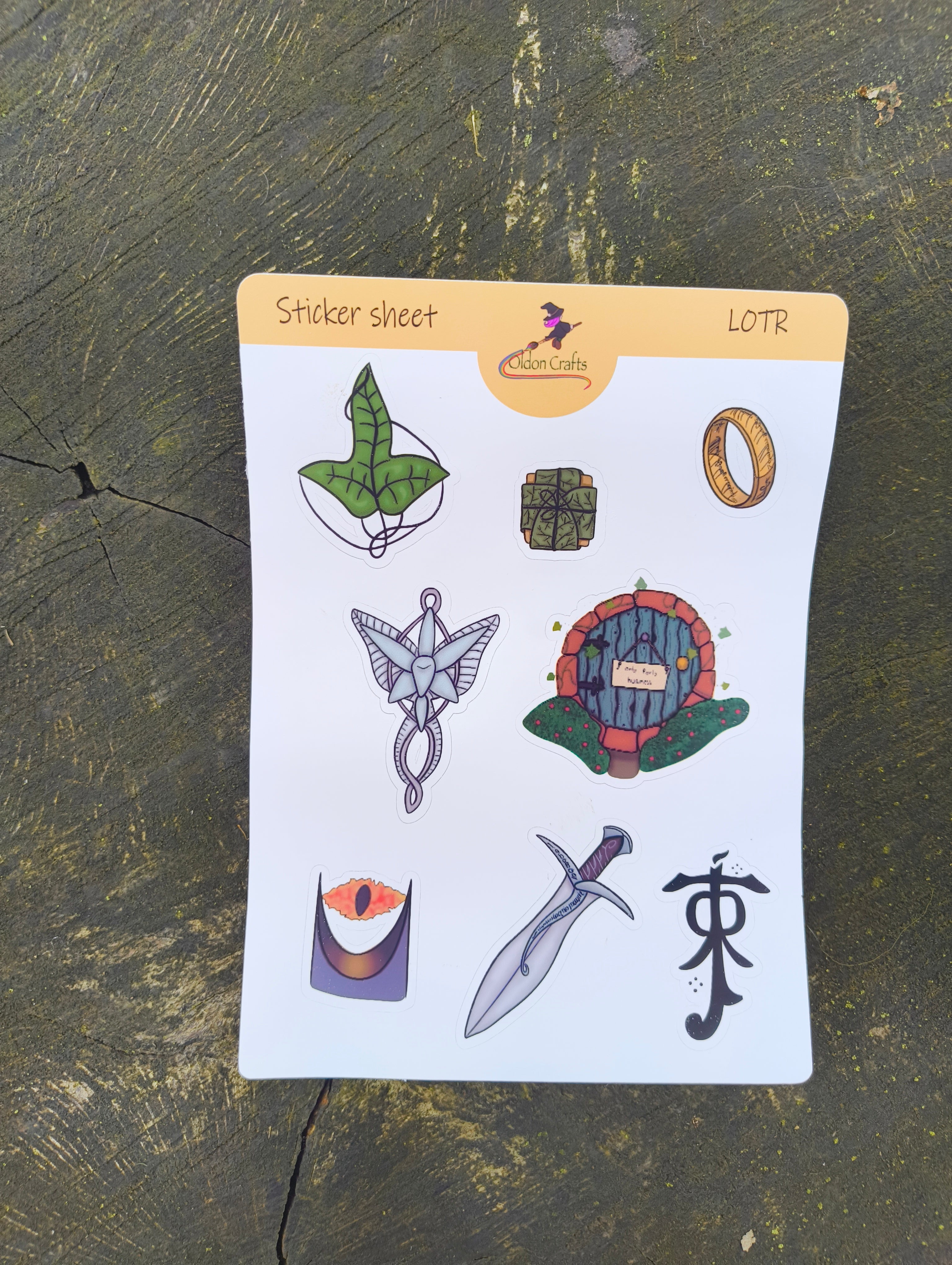 Stickersheet Lord of the rings