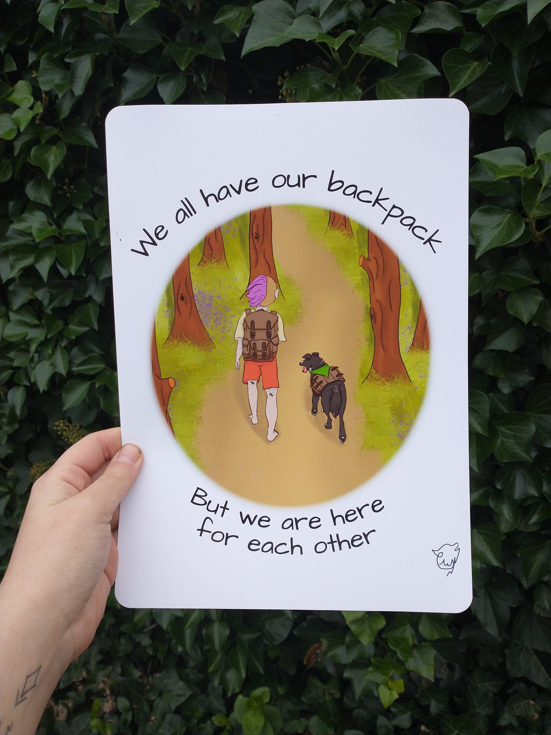 Art print here for each other dog and person