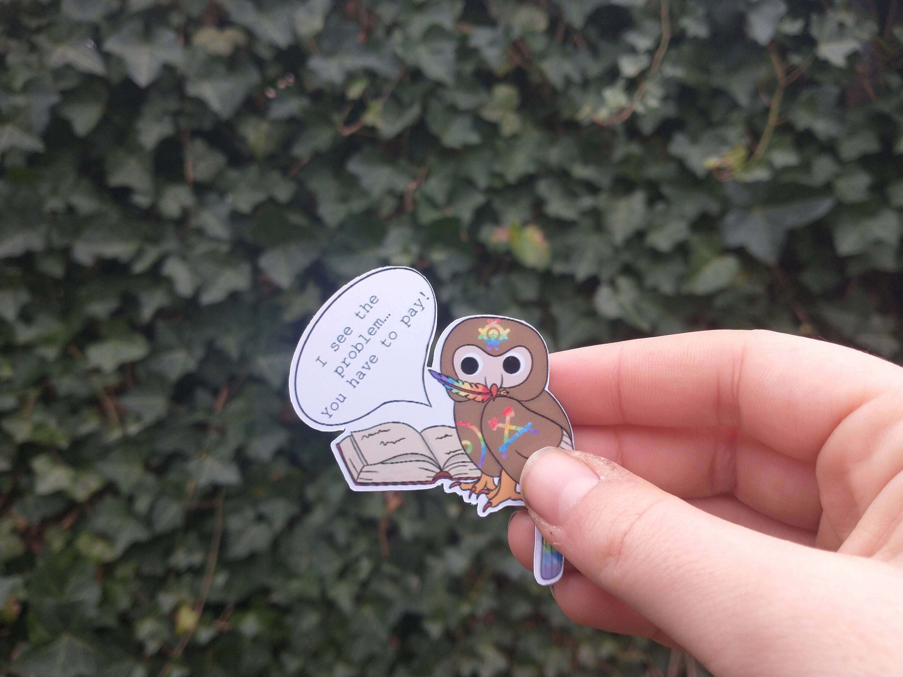 Selfcare magnet vacuum ant eater, store bear and bills owl