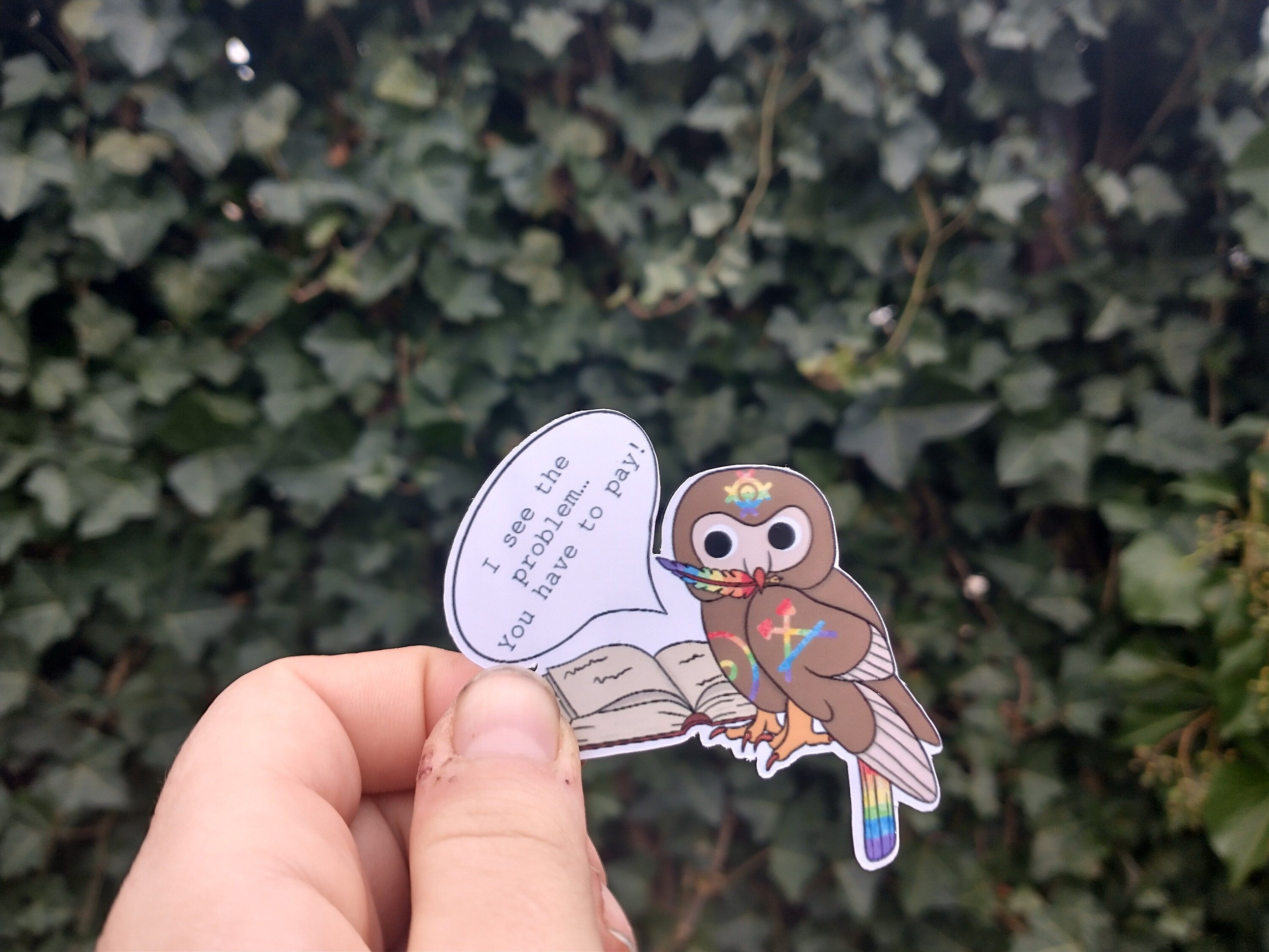 Selfcare vinyl sticker vacuum ant eater, store bear and bills owl