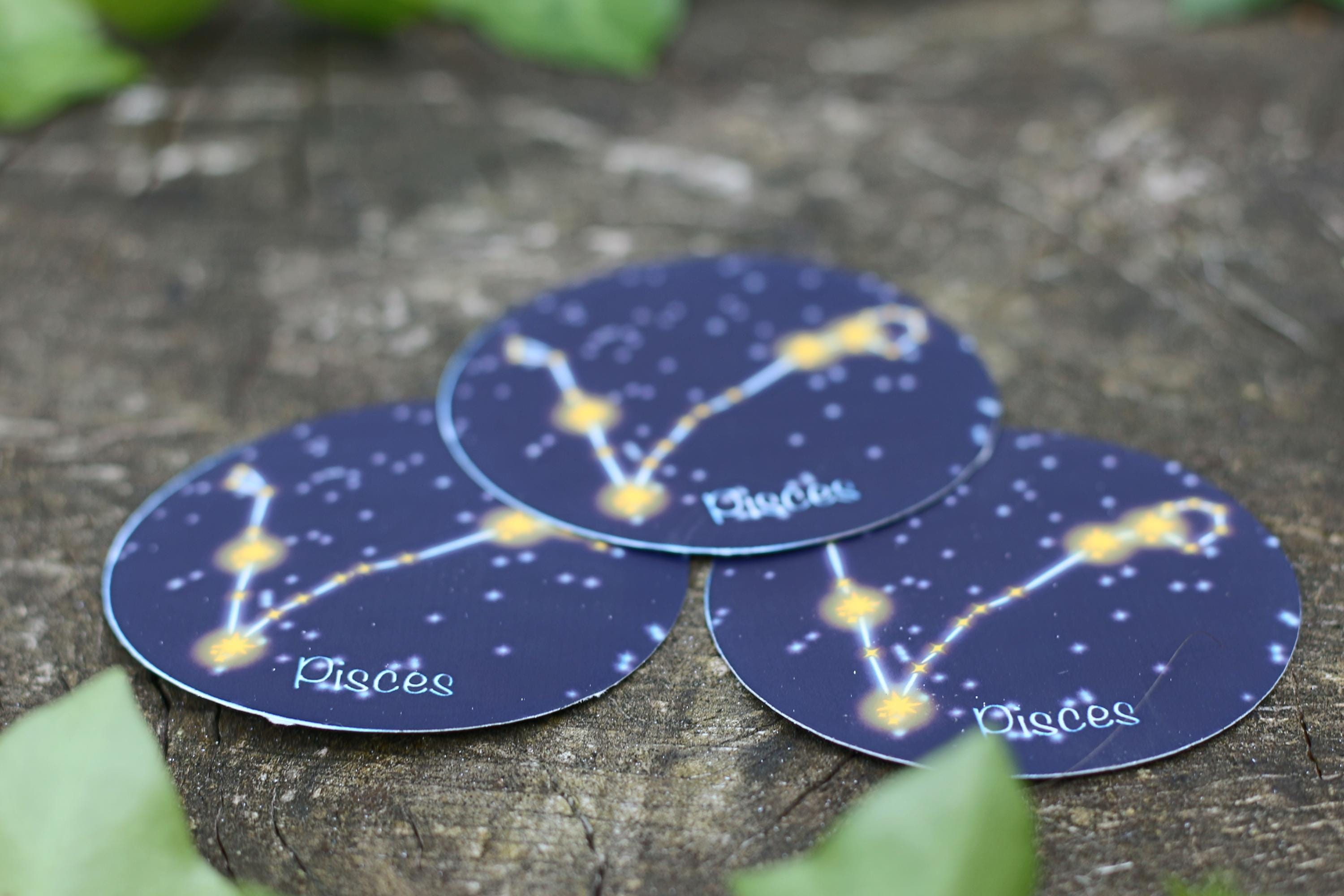 star sign constalation stickers pisces