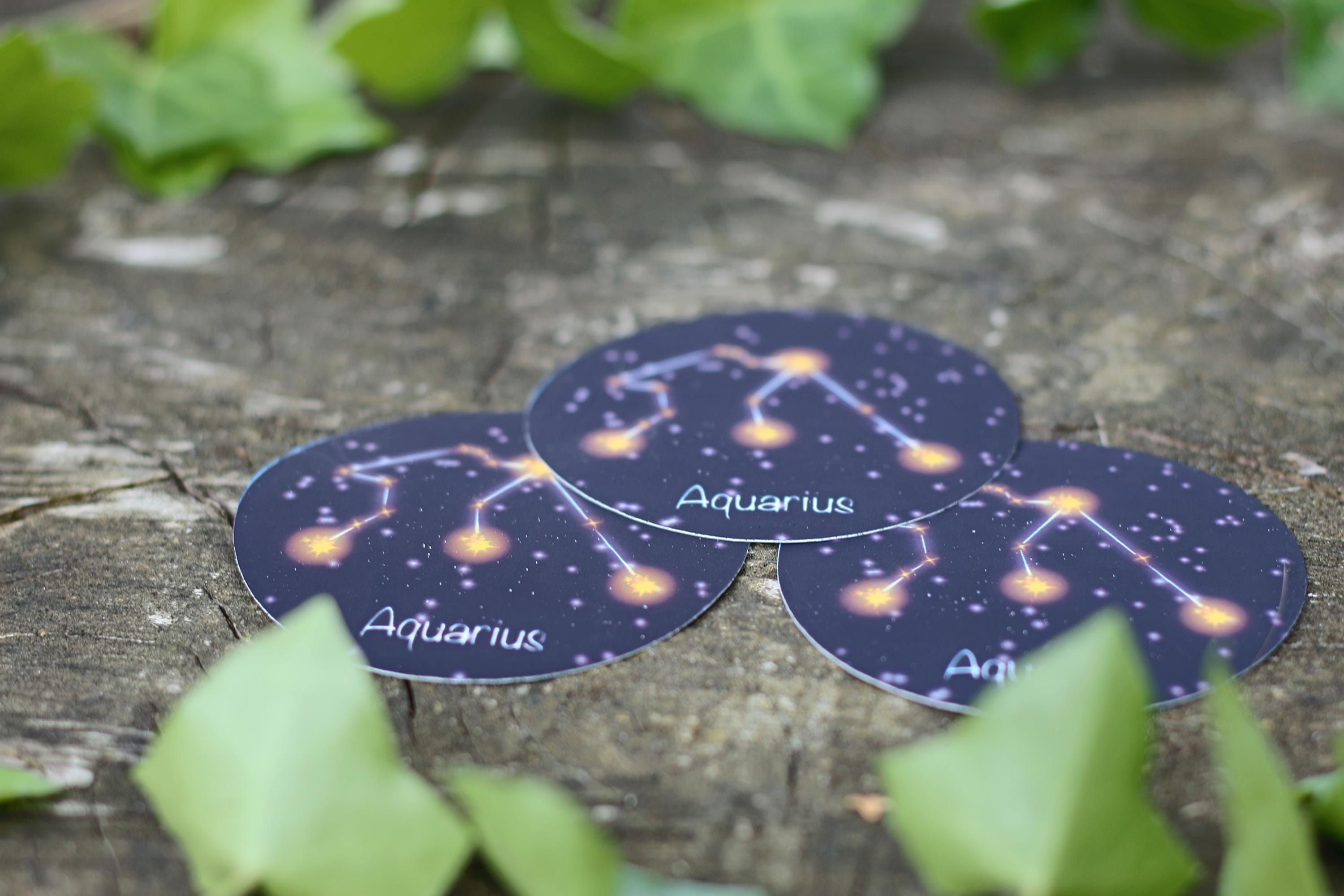 star sign constalation stickers aquarius