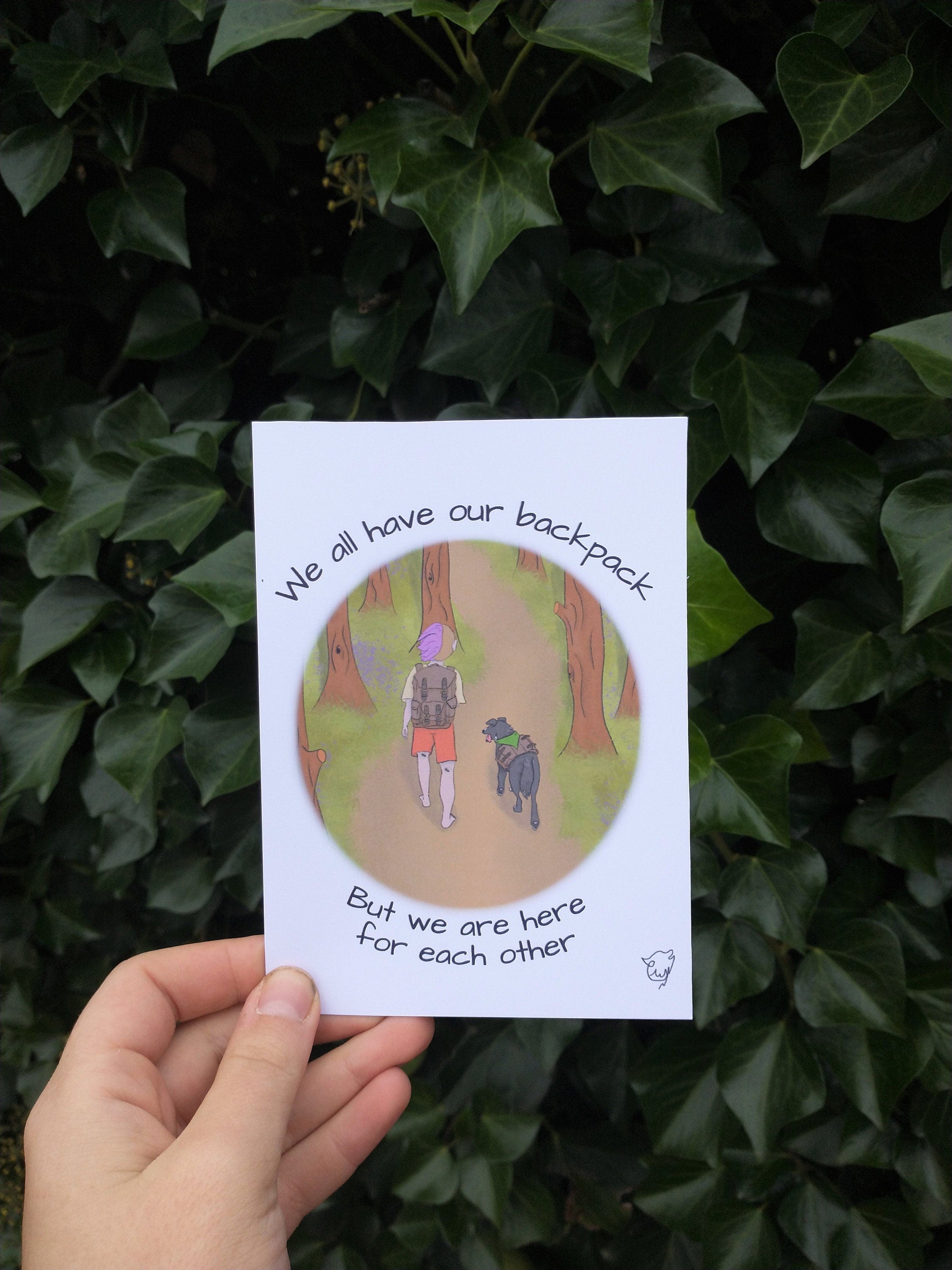 postcard here for each other dog and person