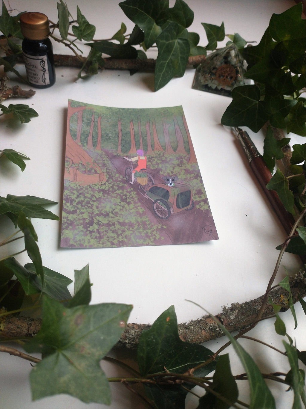 postcard bike in nature