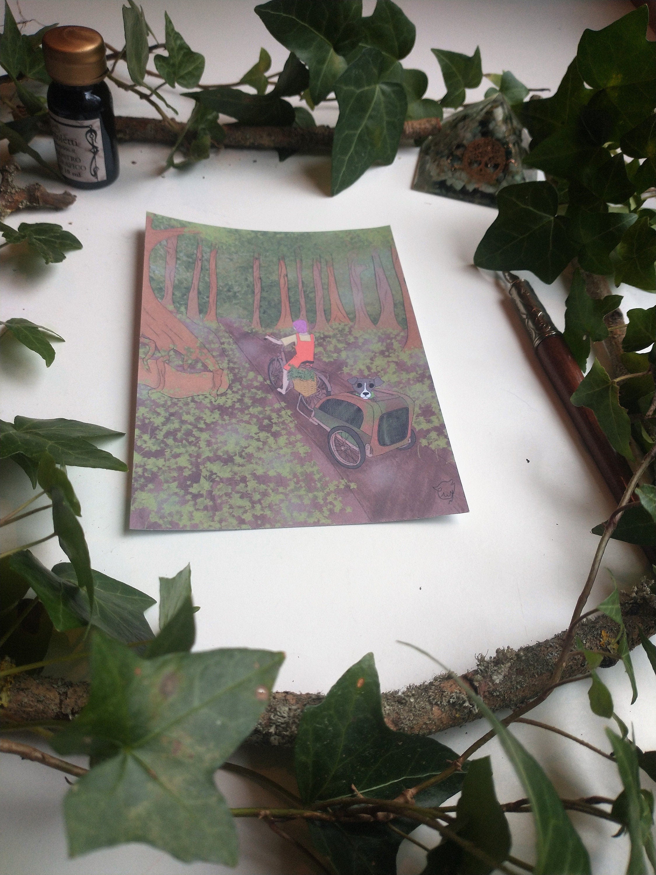 postcard bike in nature