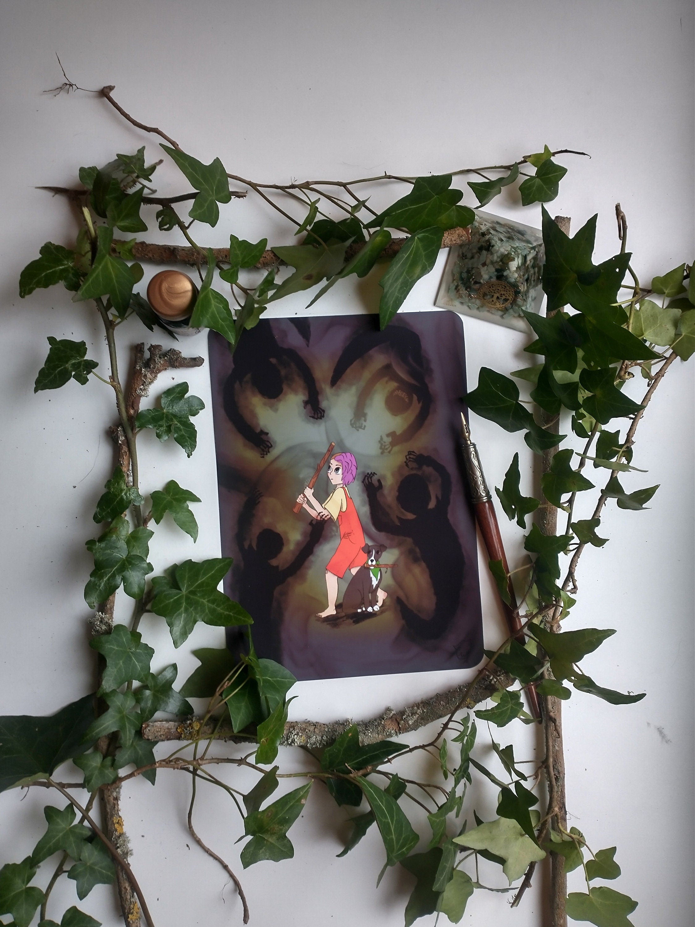 Art print fighting inner demons