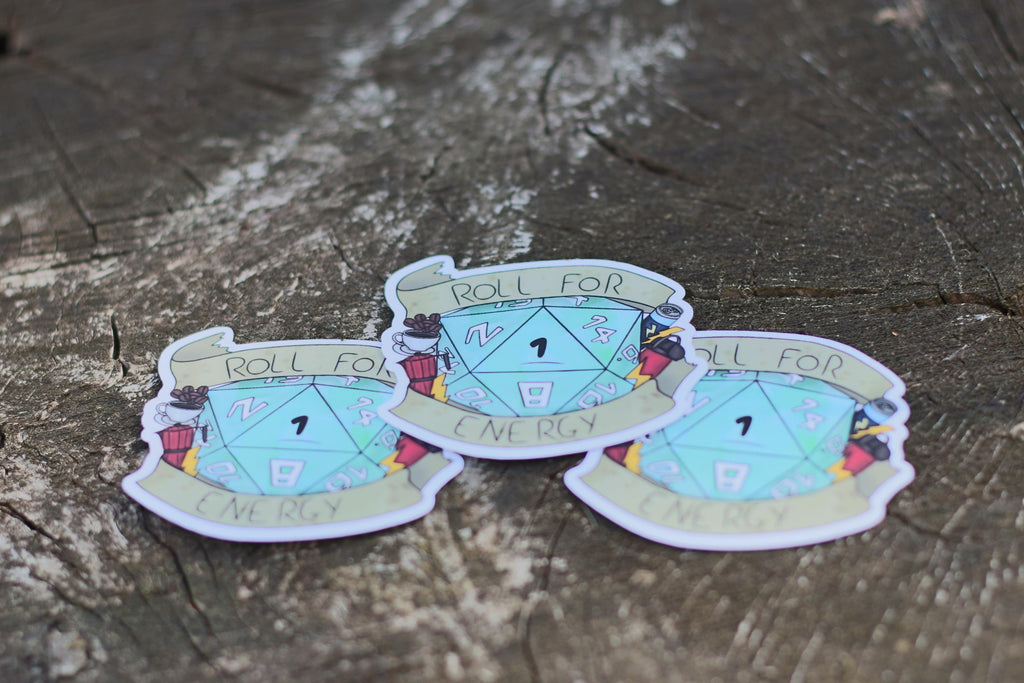 roll for energy vinyl sticker natural 1 or 20