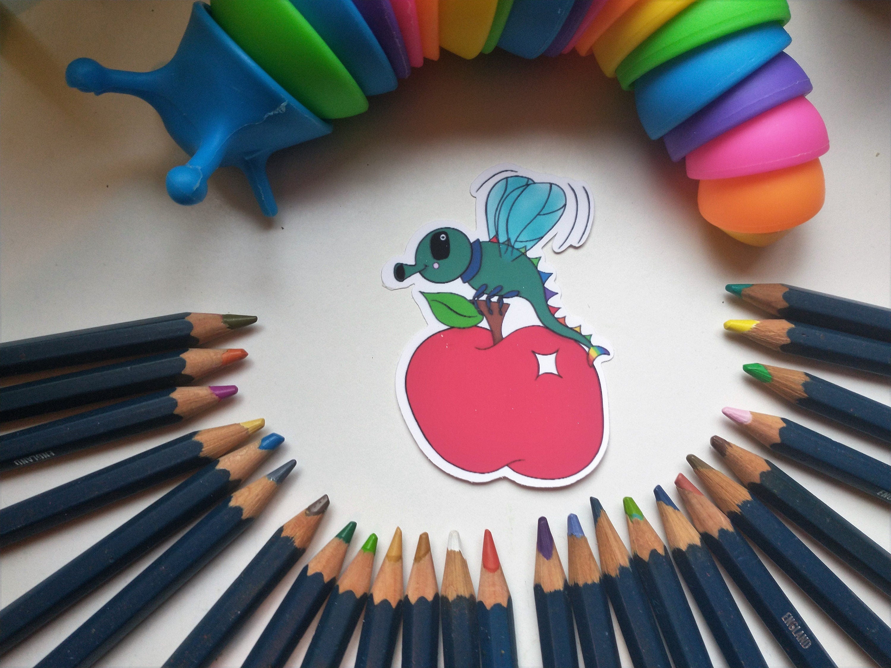 Fantasy rainbow fruit fly, dog and sloth