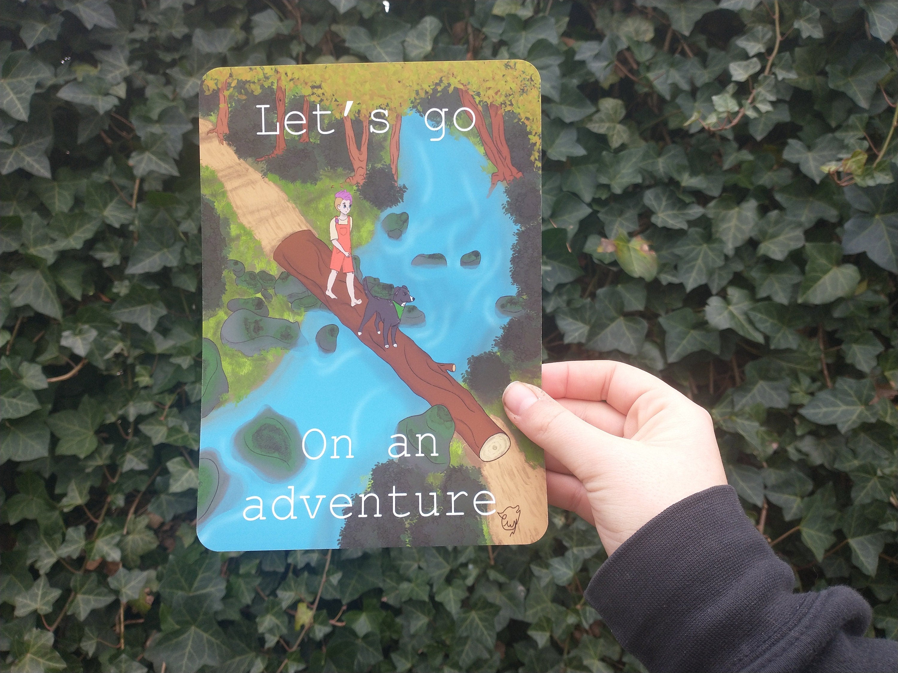 Art print let's go on an adventure