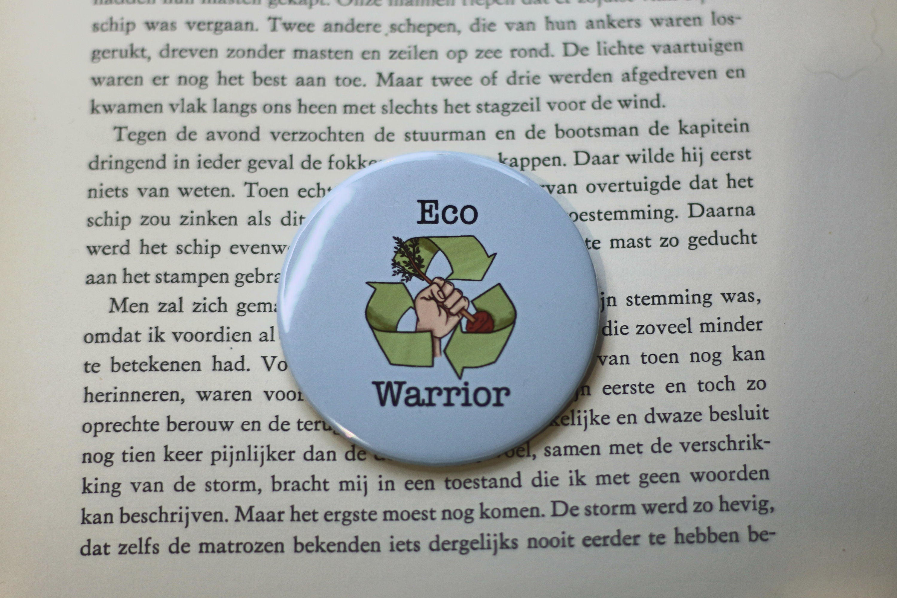 environmental activist badge / pin