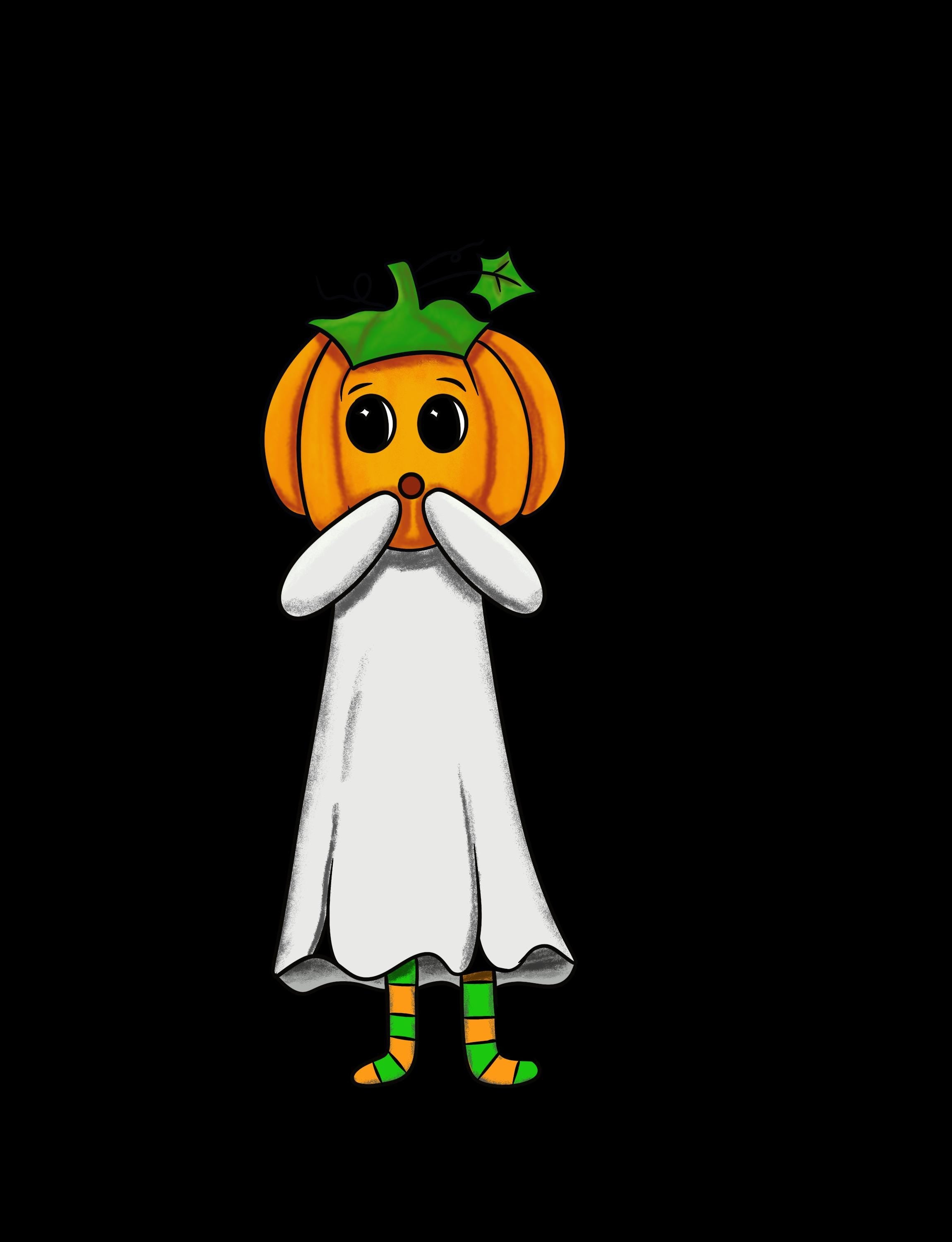 cute spooky pumkin ghosts