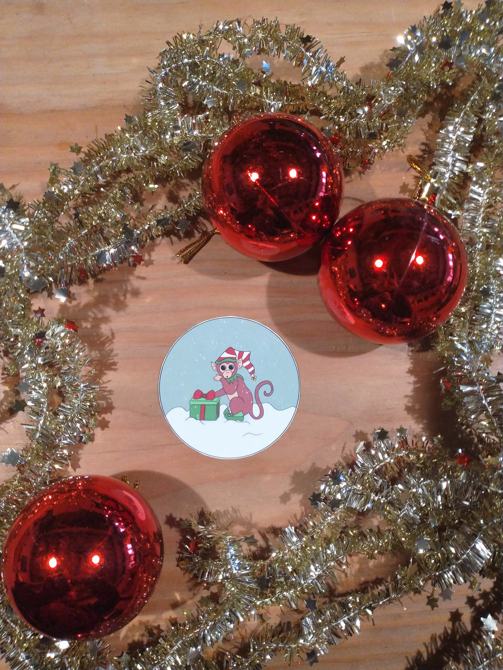 christmas animal stickers