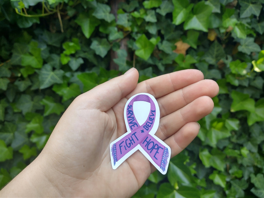 breast cancer suport vinyl sticker