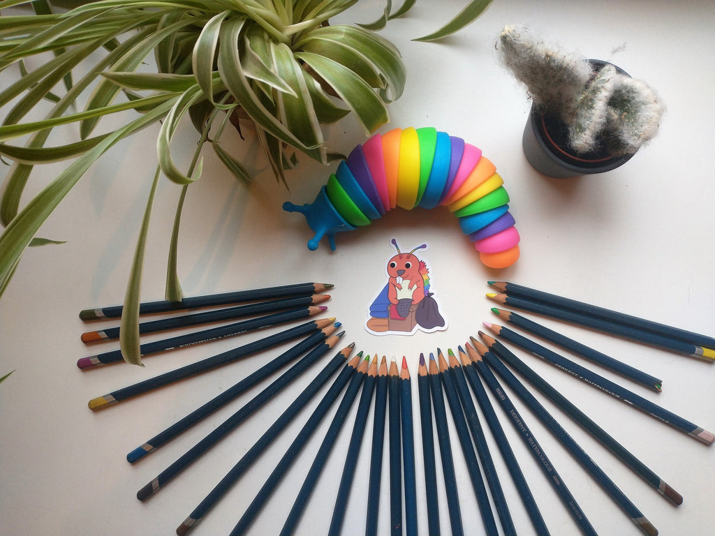 Fantasy rainbow beaver, shark and otter