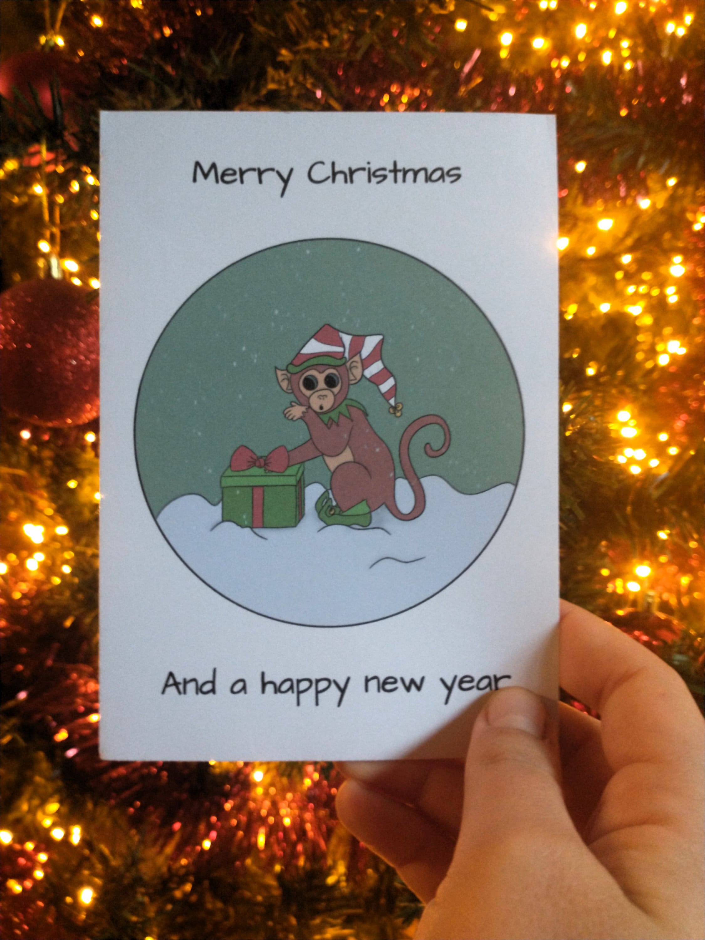 Christmas / new year postcads animals
