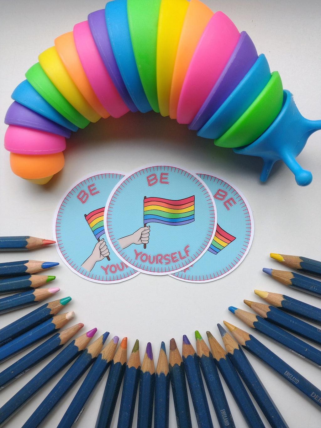 be yourself badge vinyl sticker