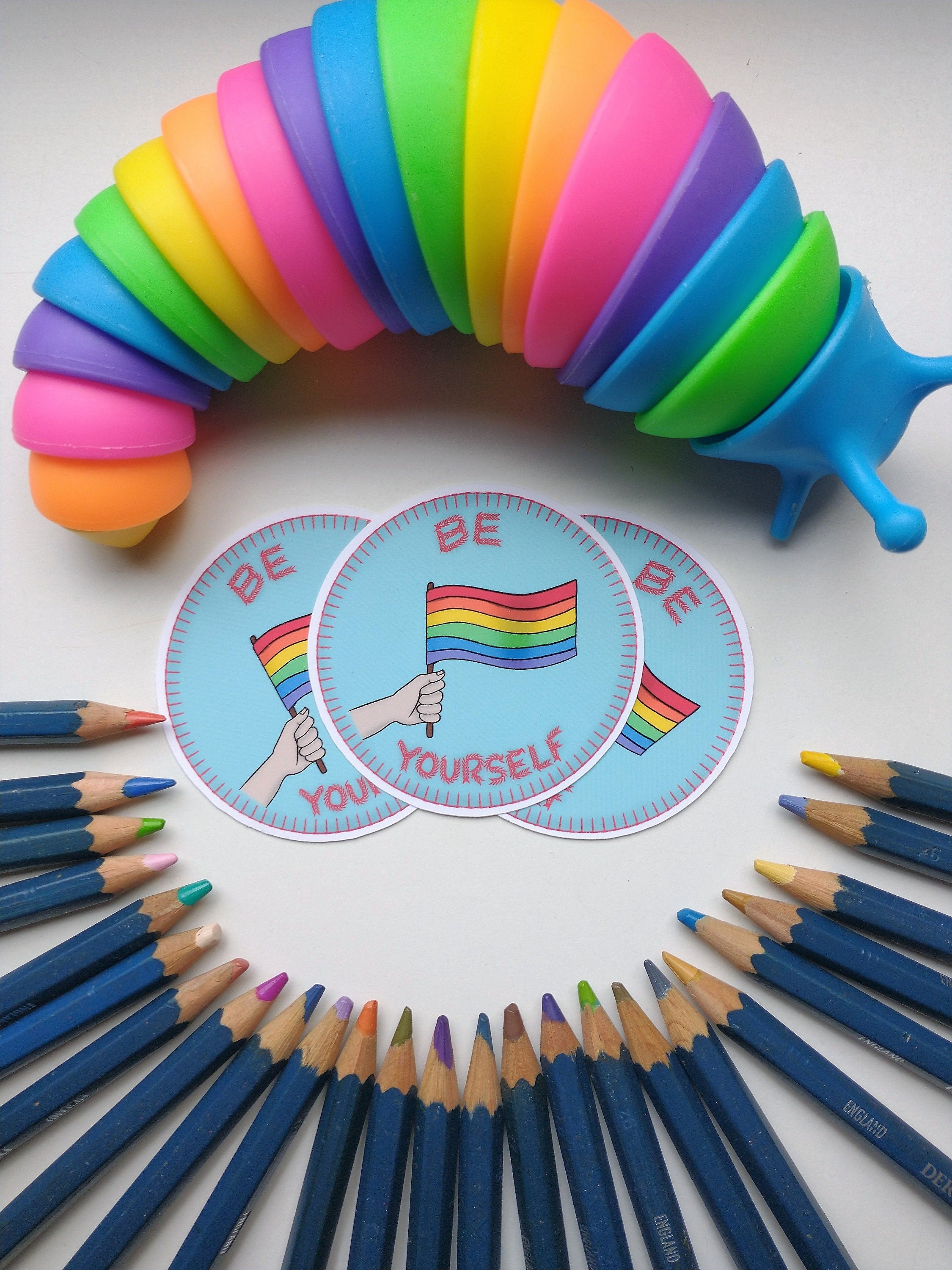 be yourself badge vinyl sticker