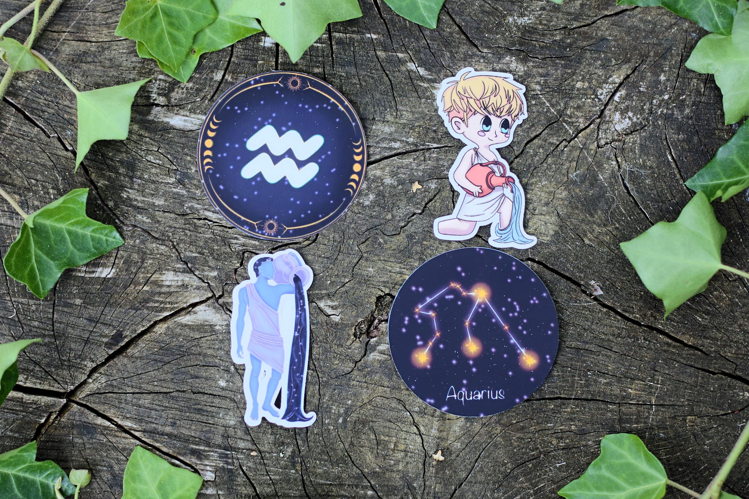 star sign constalation stickers aquarius