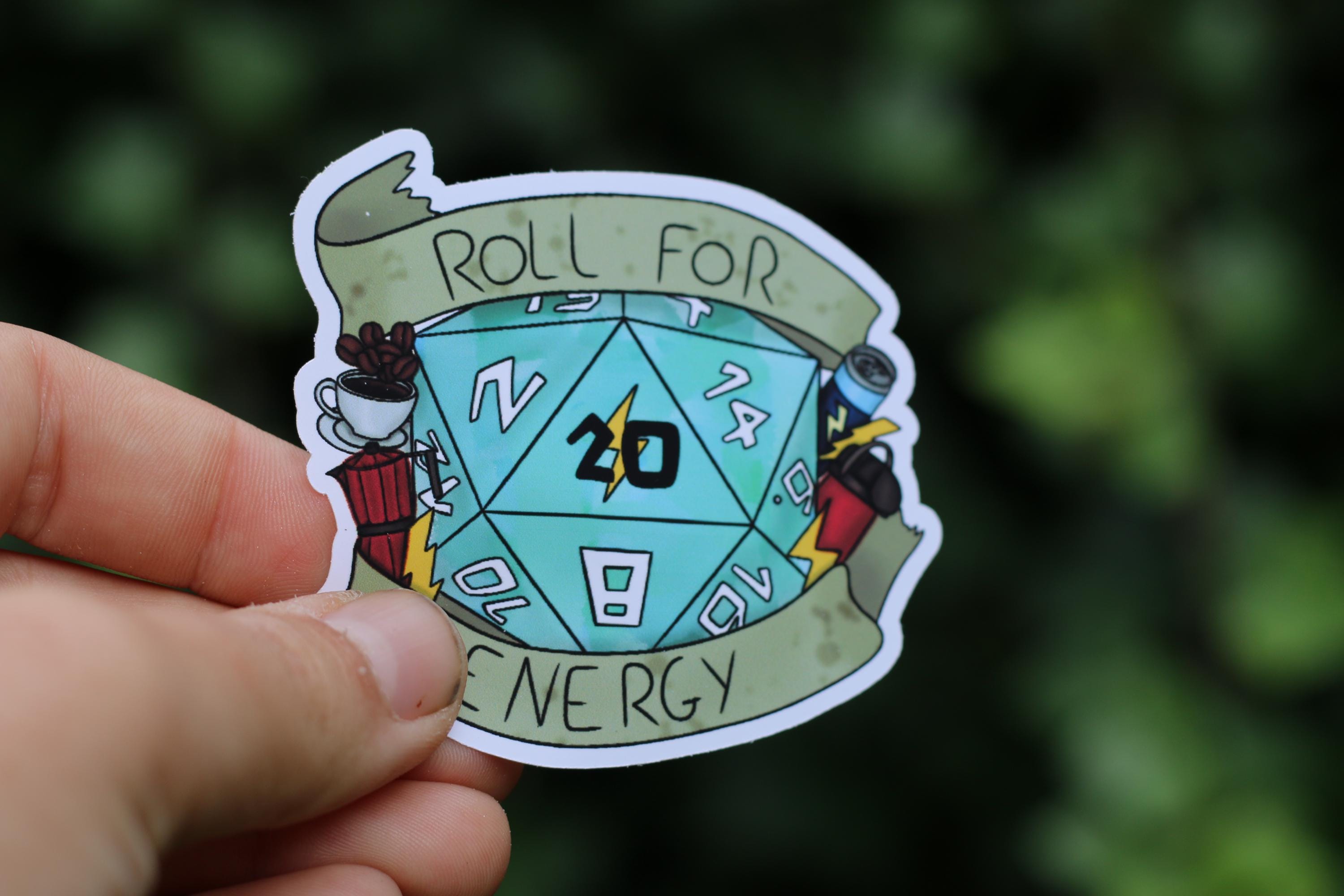 roll for energy vinyl sticker natural 1 or 20