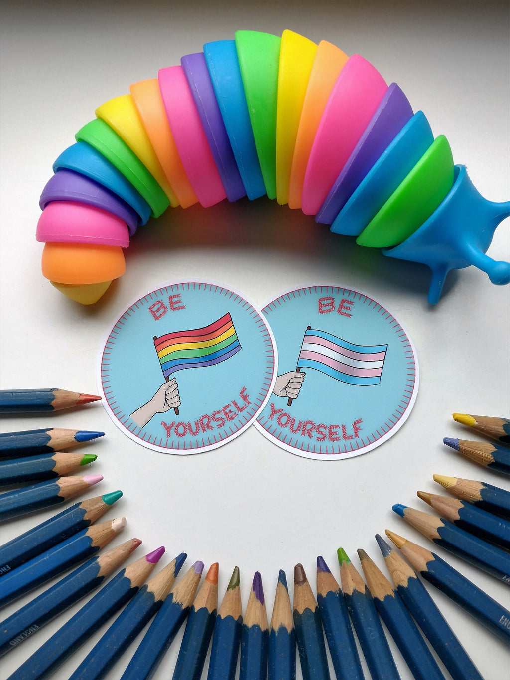be yourself badge vinyl sticker