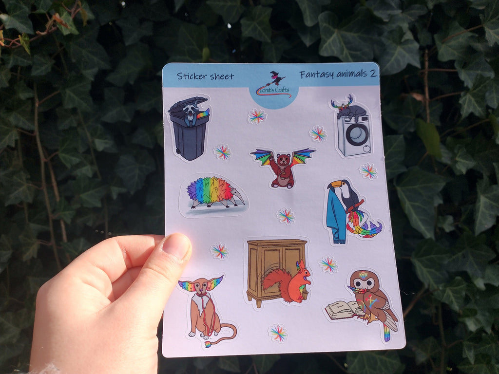 Stickersheet fantasy animals 2