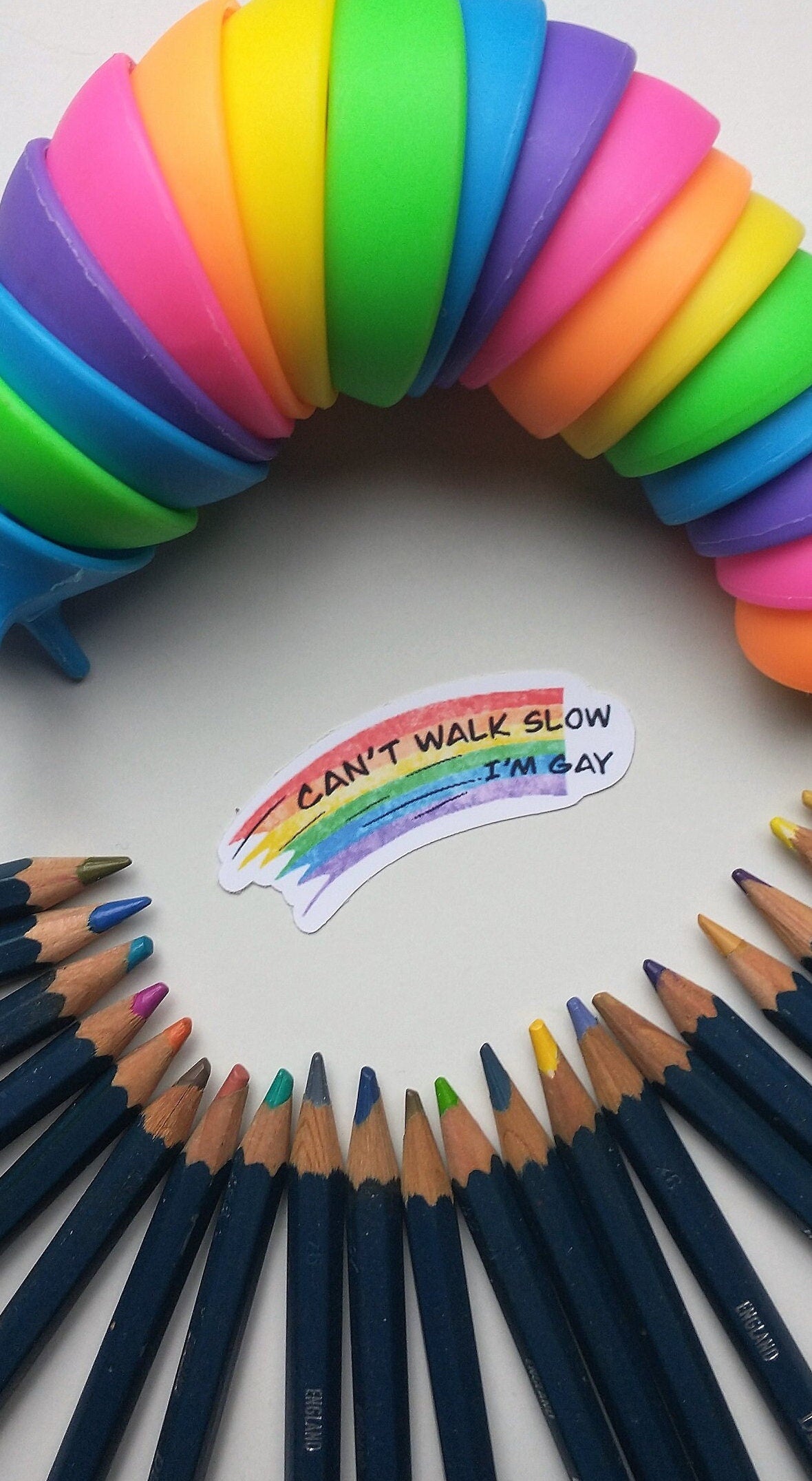 Can't walk slow, I'm gay vinyl sticker