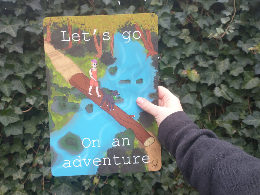 Art print let's go on an adventure