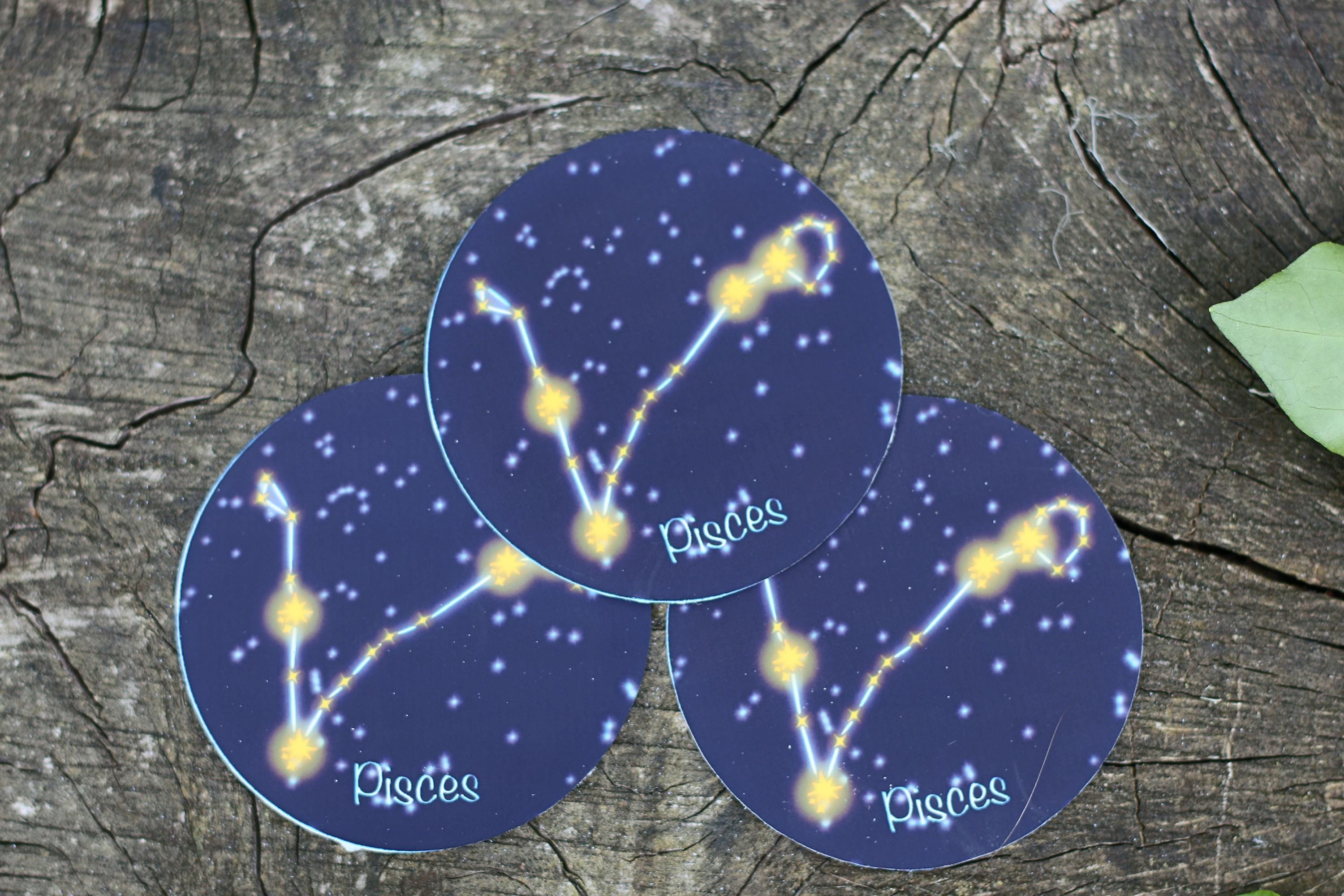 star sign constalation stickers pisces