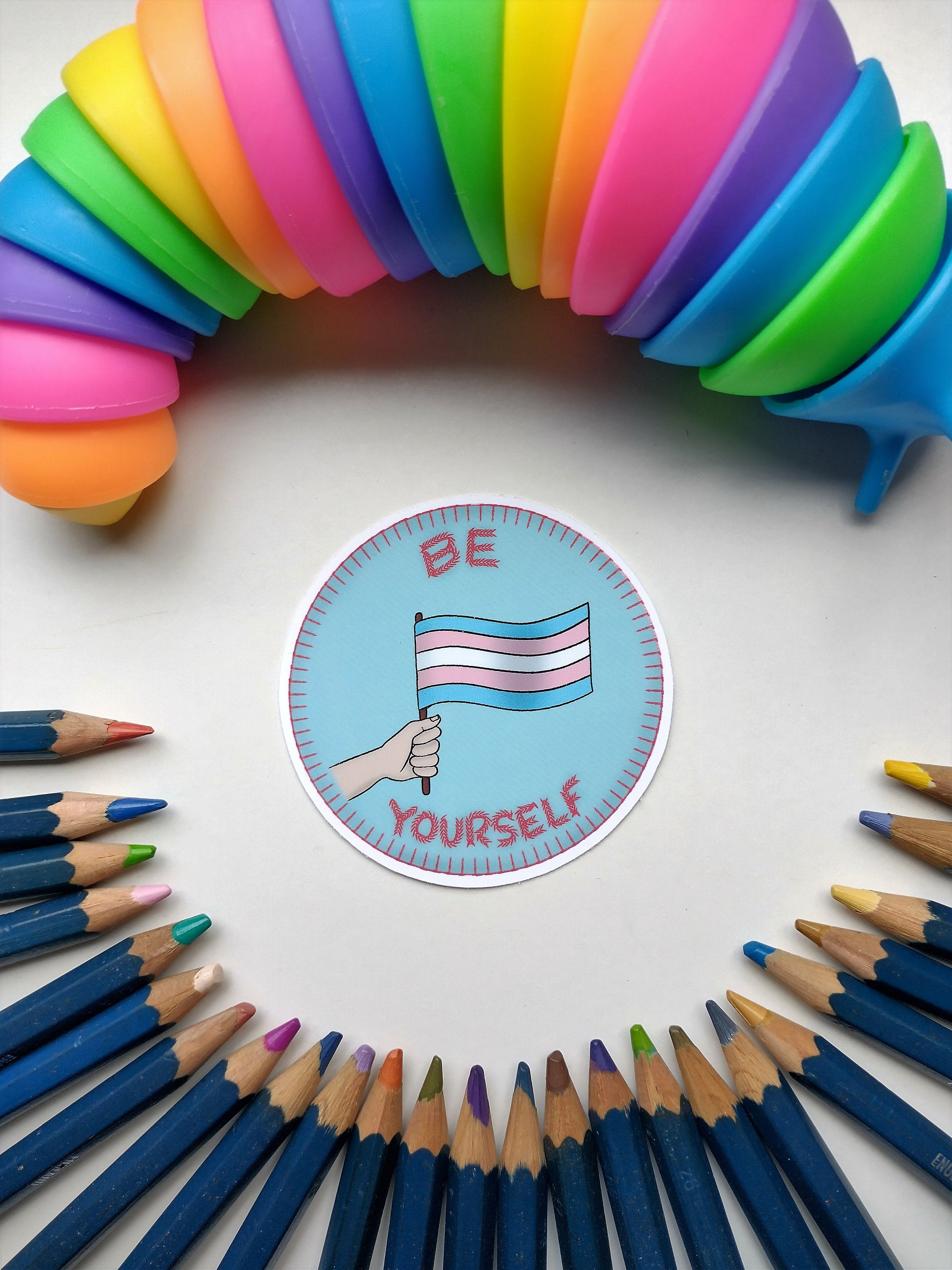 be yourself badge vinyl sticker
