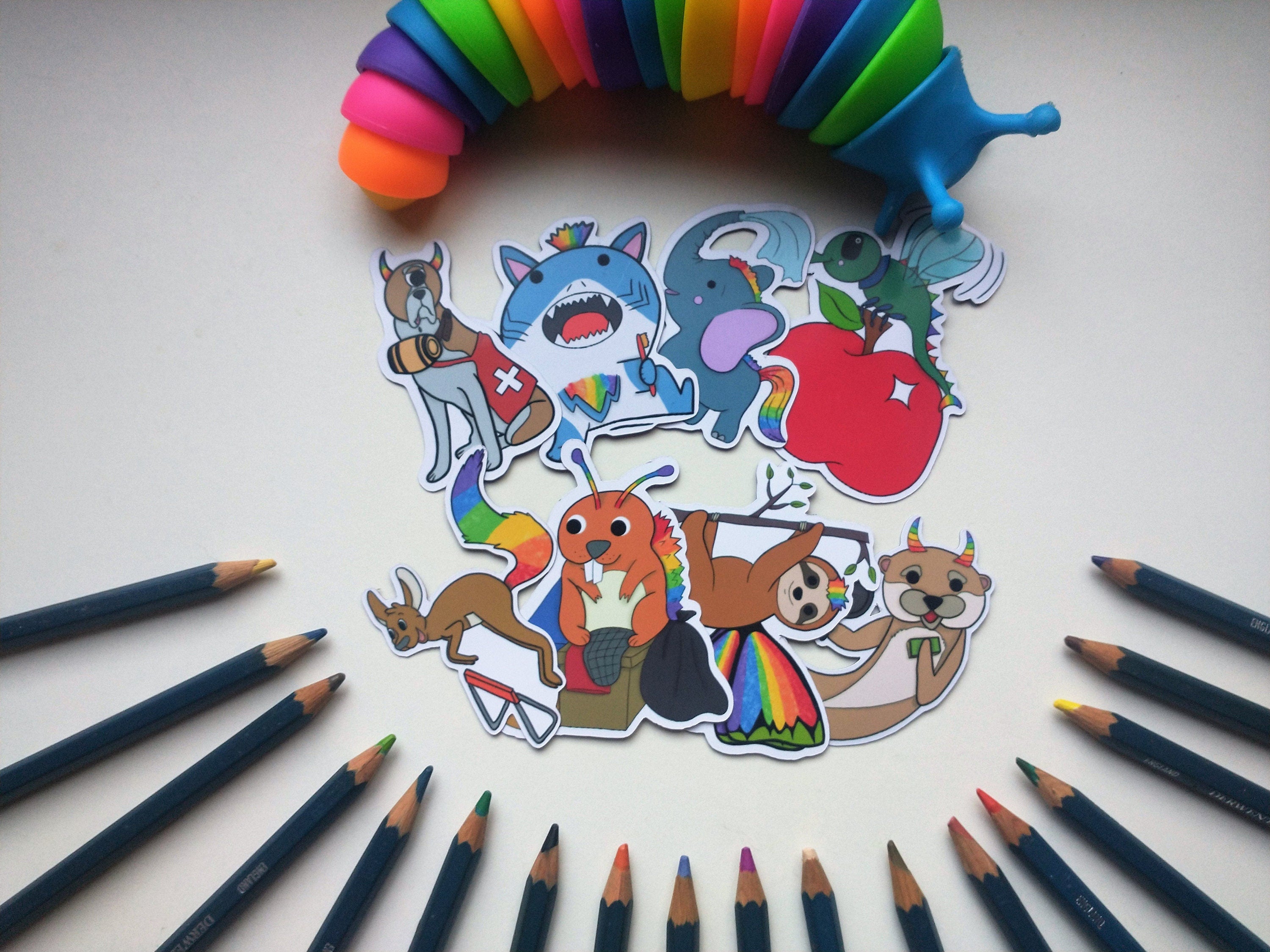 Fantasy rainbow animals bundle