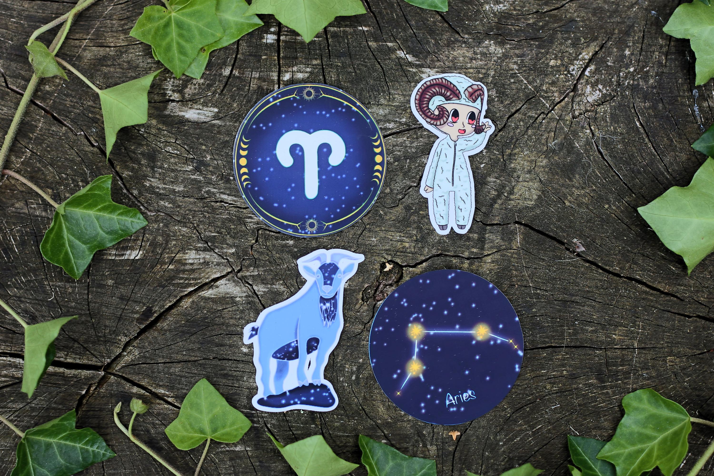 star sign constalation stickers aries