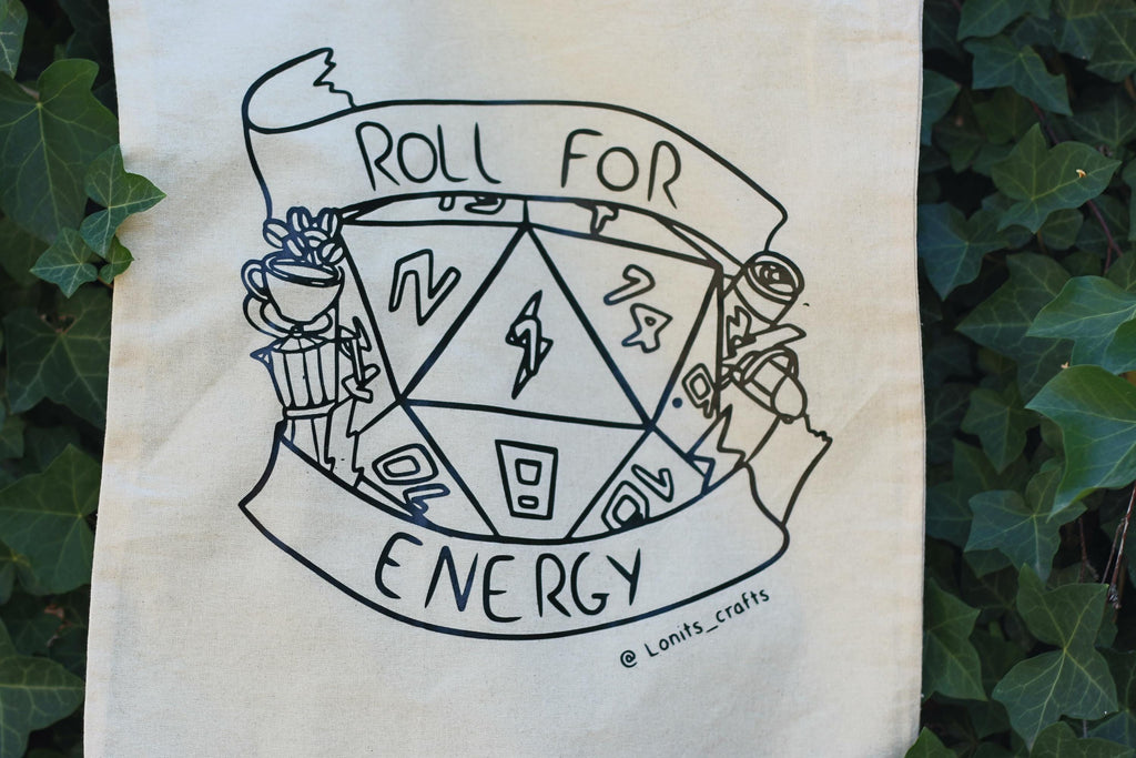 Tote bag energy dobbelstenen