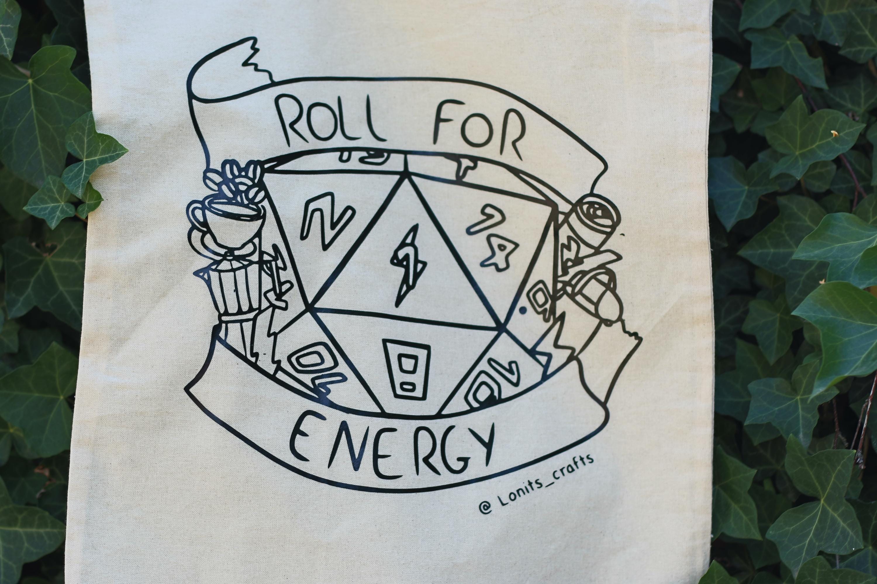 Tote bag energy dobbelstenen