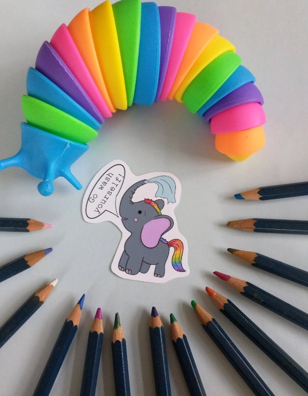 Selfcare magnet start moving kangaroo, wash elephant and washing machine cat