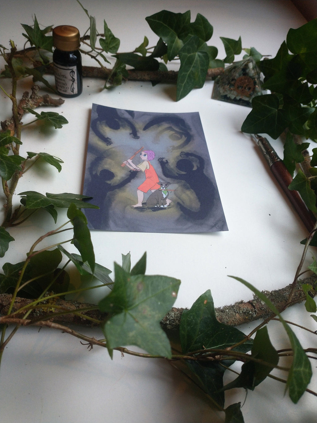 postcard fighting inner demons