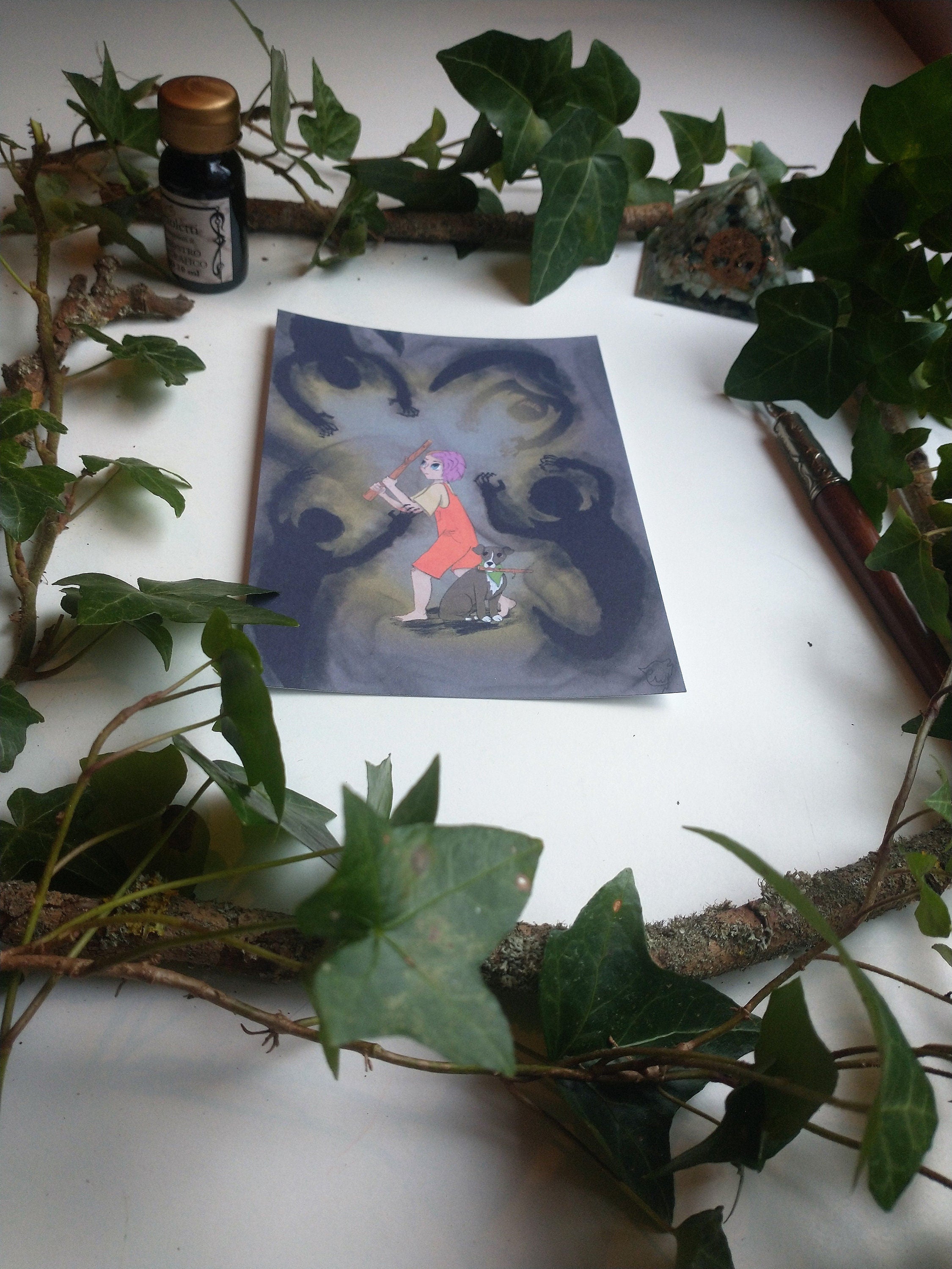 postcard fighting inner demons