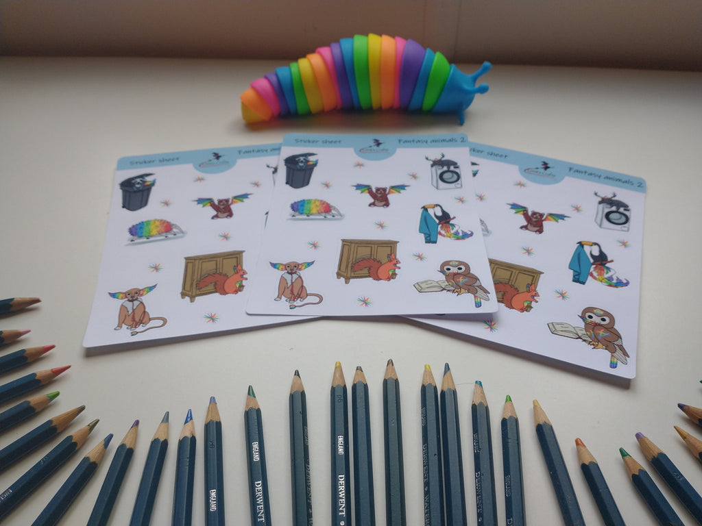 Stickersheet fantasy animals 2