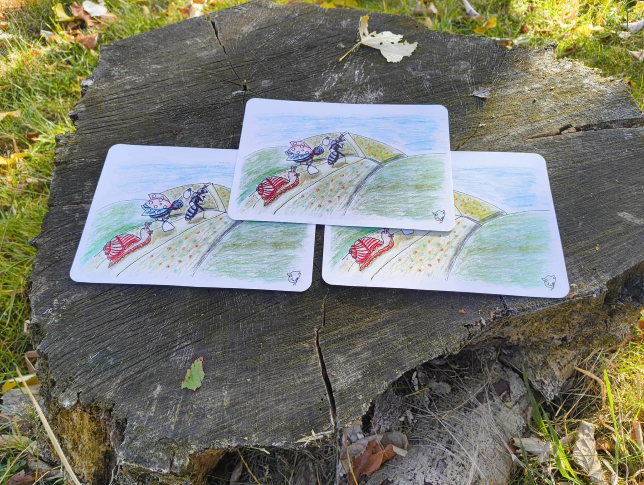 Art print insect procession