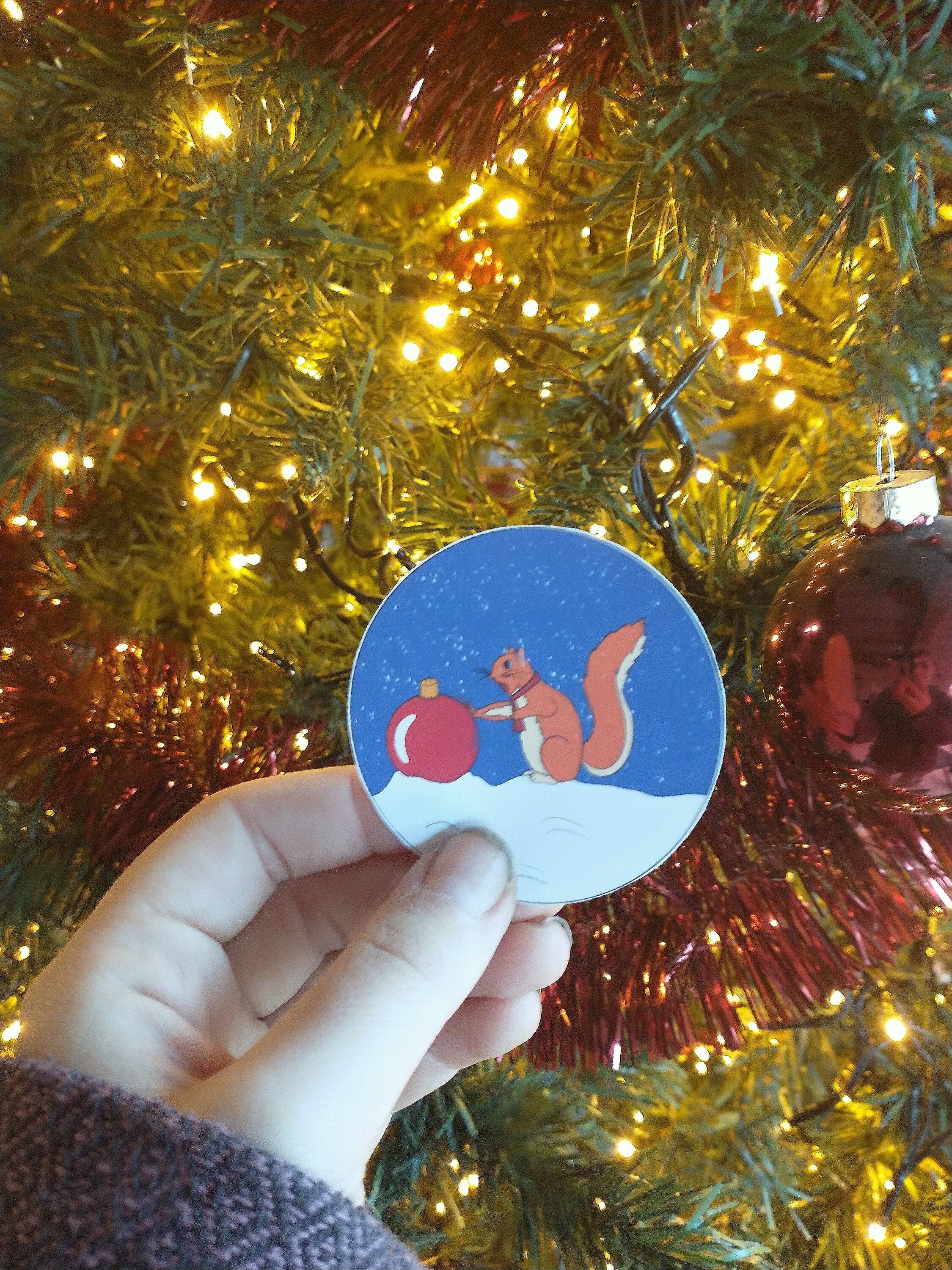 christmas animal stickers
