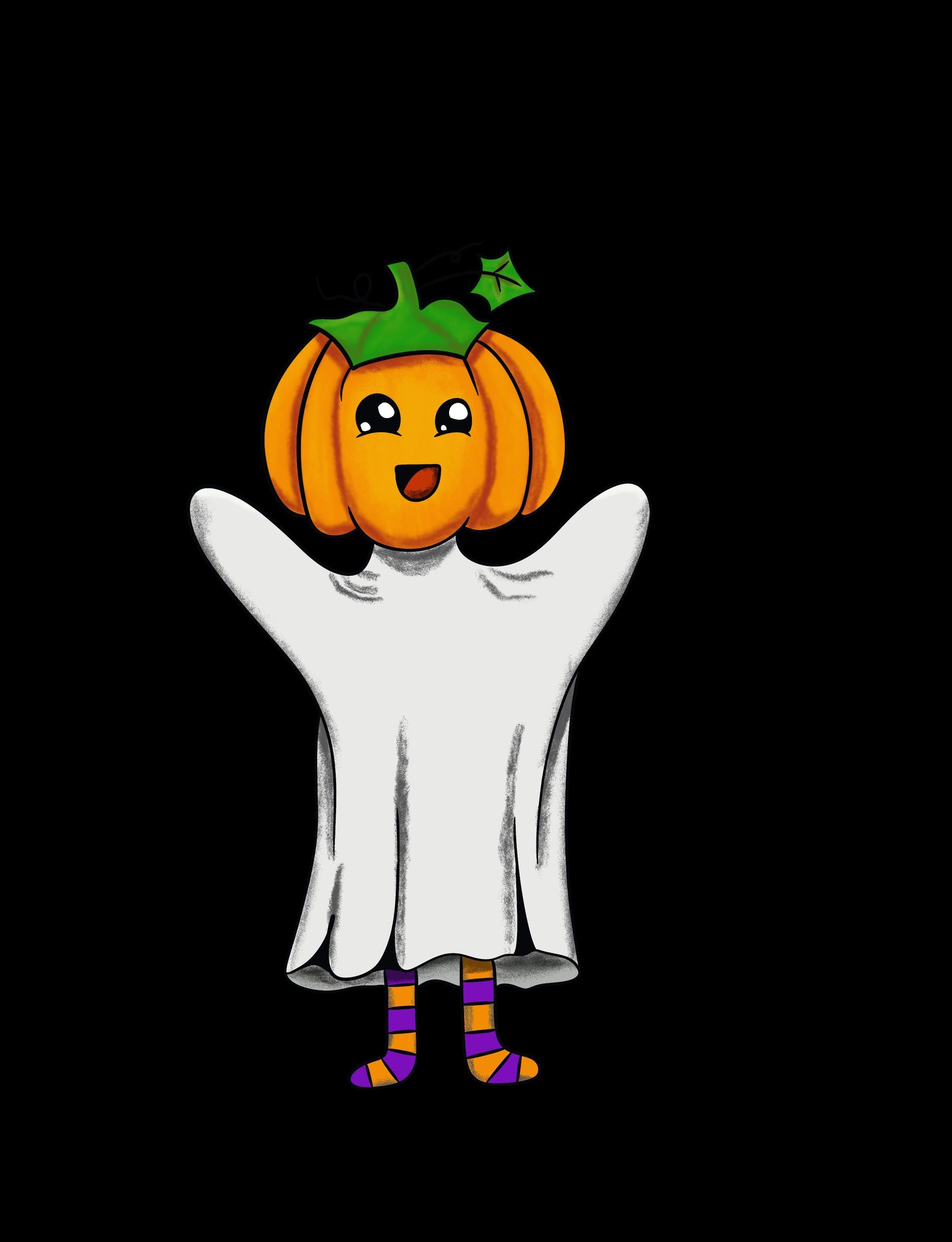cute spooky pumkin ghosts